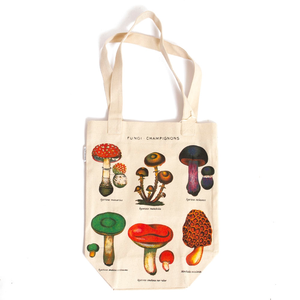 Cavallini, Pencil Pouch, Art & School, Canvas, Mushrooms, 376269